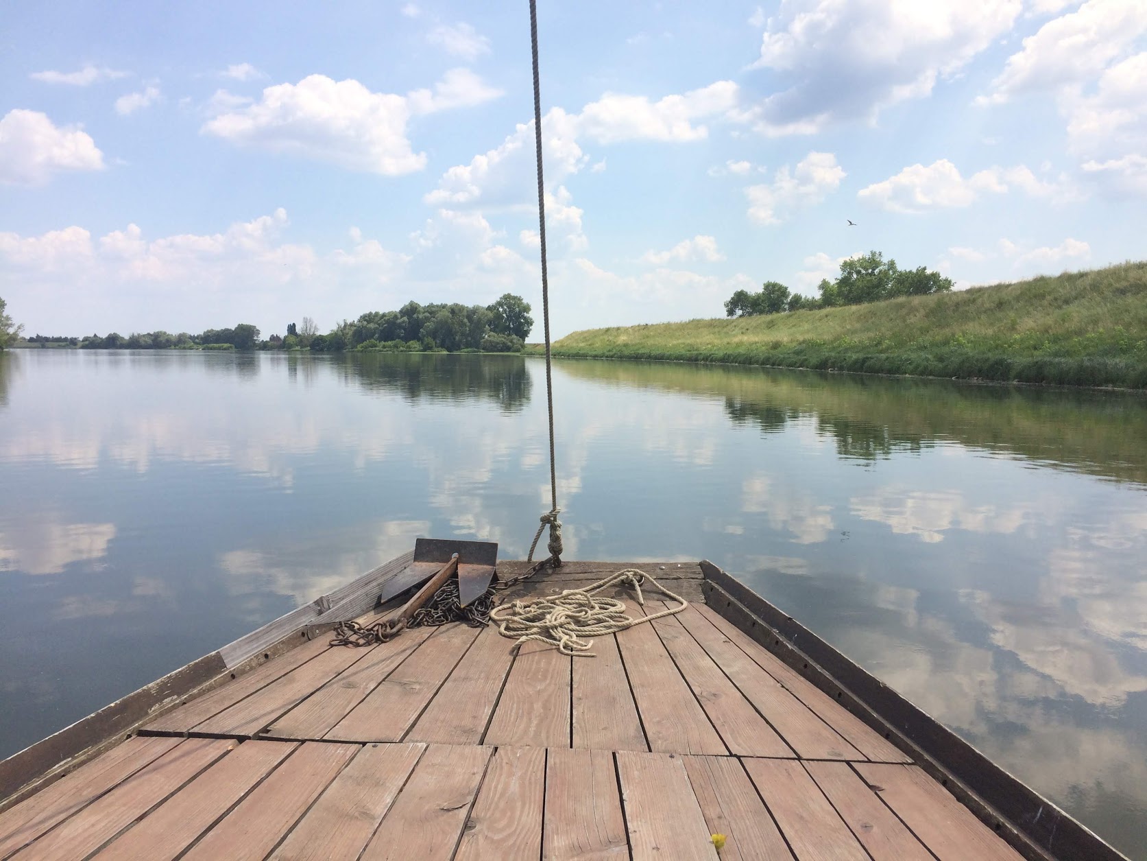 Bord de Loire en gabarre